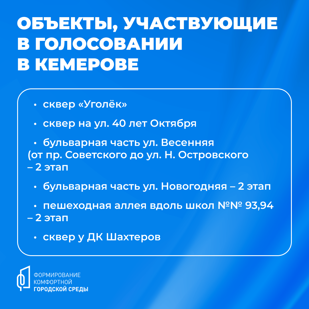 Национальные проекты россии голосование за благоустройство